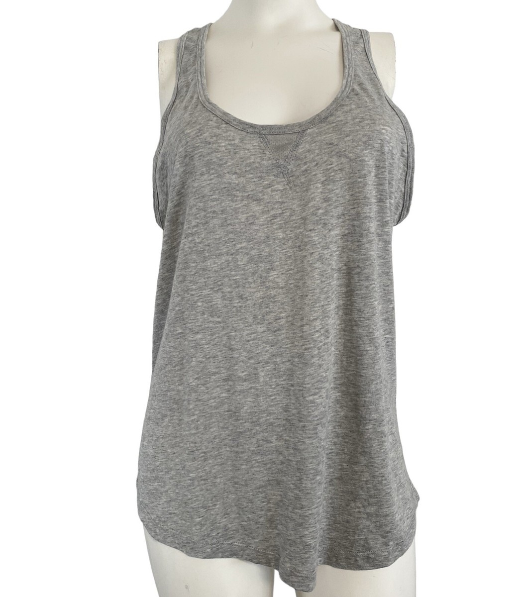 Forever 21 gray racerback mesh workout tank top large