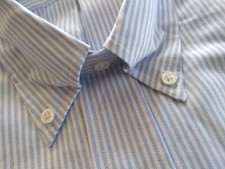 NWOT Brooks Brothers Light Blue University Stripe Button Down Milano MSRP 140