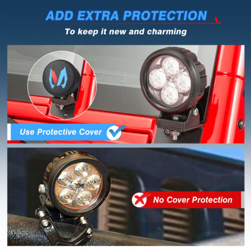 7" 9 " LED Work Light Bar Protective Cover w/String for Driving Fog Lights Pods - Foto 5 di 35