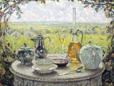 table tea by H Sidaner glass kettle Tile Mural Kitchen Backsplash Marble Ceramic