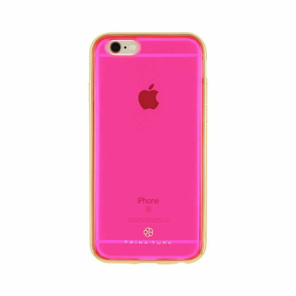 Funda Trina Turk Rosa Translúcido con Parachoques Metálico Dorado para iPhone 6 / 6s Foto 2 de 3
