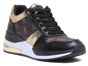 guess black and gold trainers