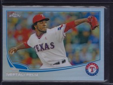 2013 TOPPS CHROME REFRACTOR PARALLEL NEFTALI FELIZ #141 RANGERS TIGERS ROYALS