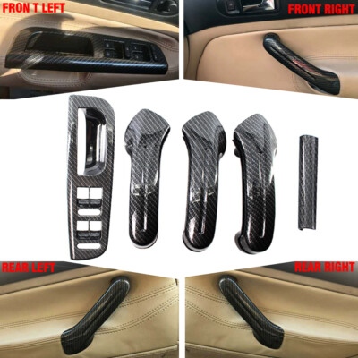 Interior Door Grab Handle Cover Carbon Fiber Set For VW Jetta Golf MK4 1999-2004