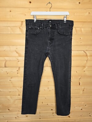 Edwin Mens W35 L29 ED-80 Slim Tapered Jeans Grey Made In Japan Denim