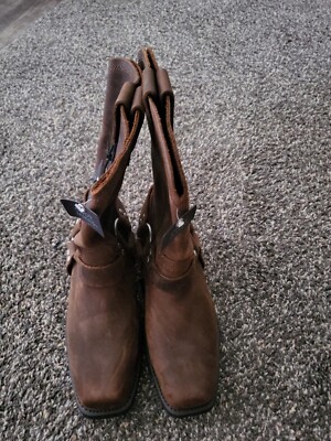 Cody James Men's Harness Ring Boot Leather Square Toe 8m