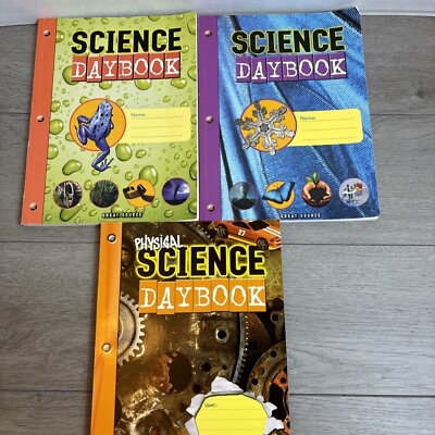 Set Of 3 Science Daybook Paperback Great Source Grade 4,5 And Physical Science