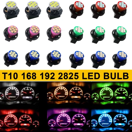 10X T10 194 LED Bulbs for Instrument Gauge Cluster Dash Light W/ Twist Socket - Picture 1 of 18