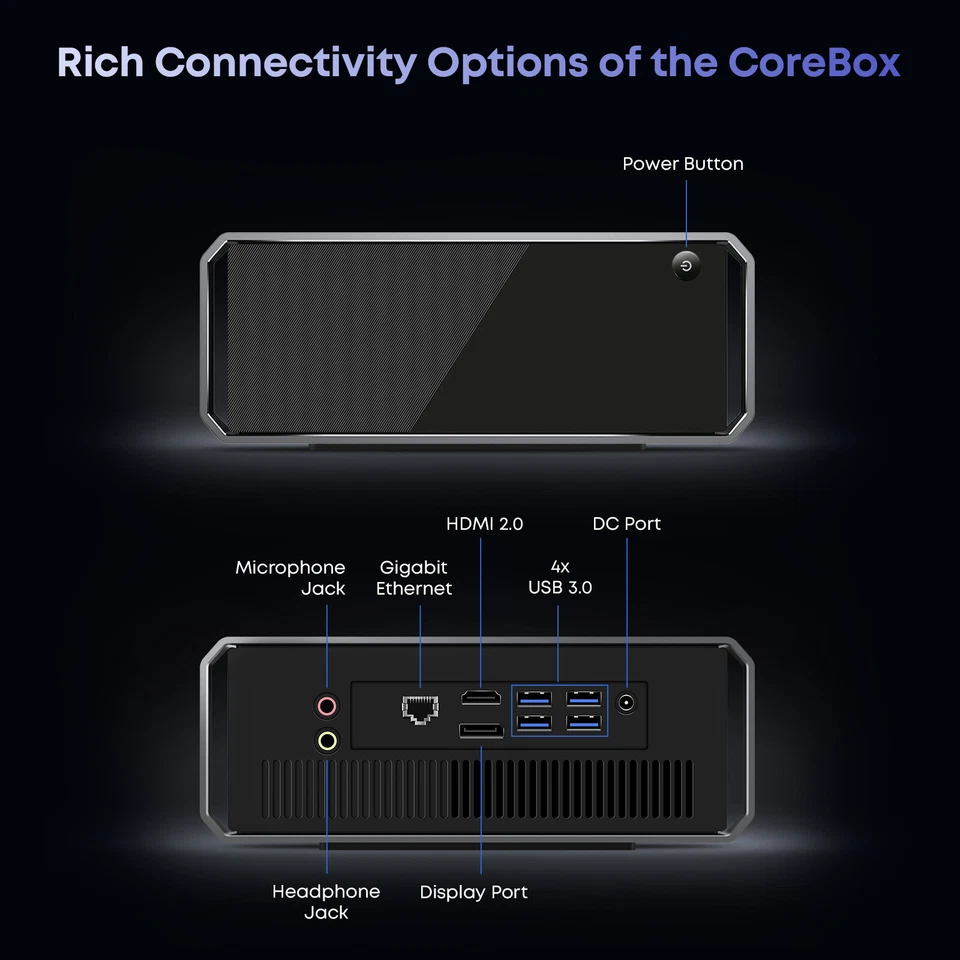 CHUWI COREBOX MINI PC Intel Core i3-1215U 4.4Ghz 16G 512G Windows 11 Desktop PC - Bild 4 von 4