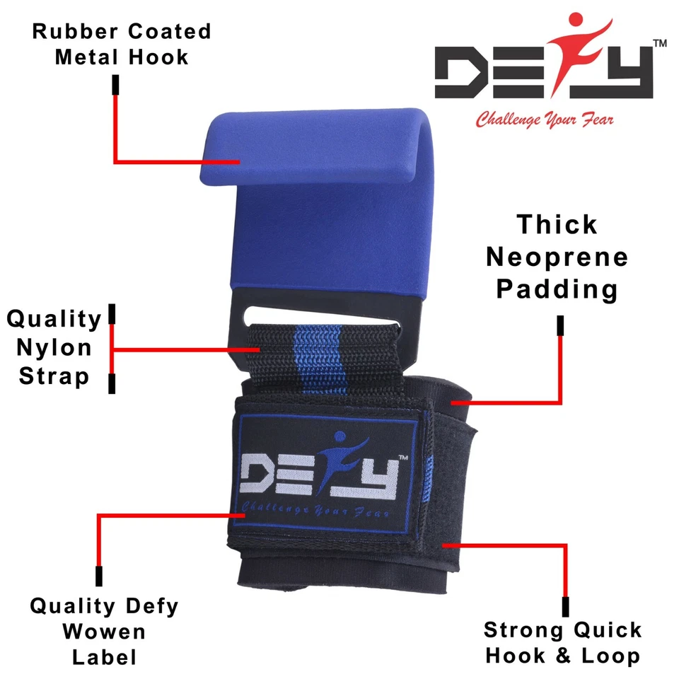 DEFY Nuevo Levantamiento de Pesas Entrenamiento de Potencia Gancho Barra Gimnasio Correas Soporte para Muñeca  Foto 2 de 3