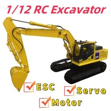 1/12 Metal Hydraulic RC Excavator DIM P2 PC240 Engineering Vehicles Truck Model 