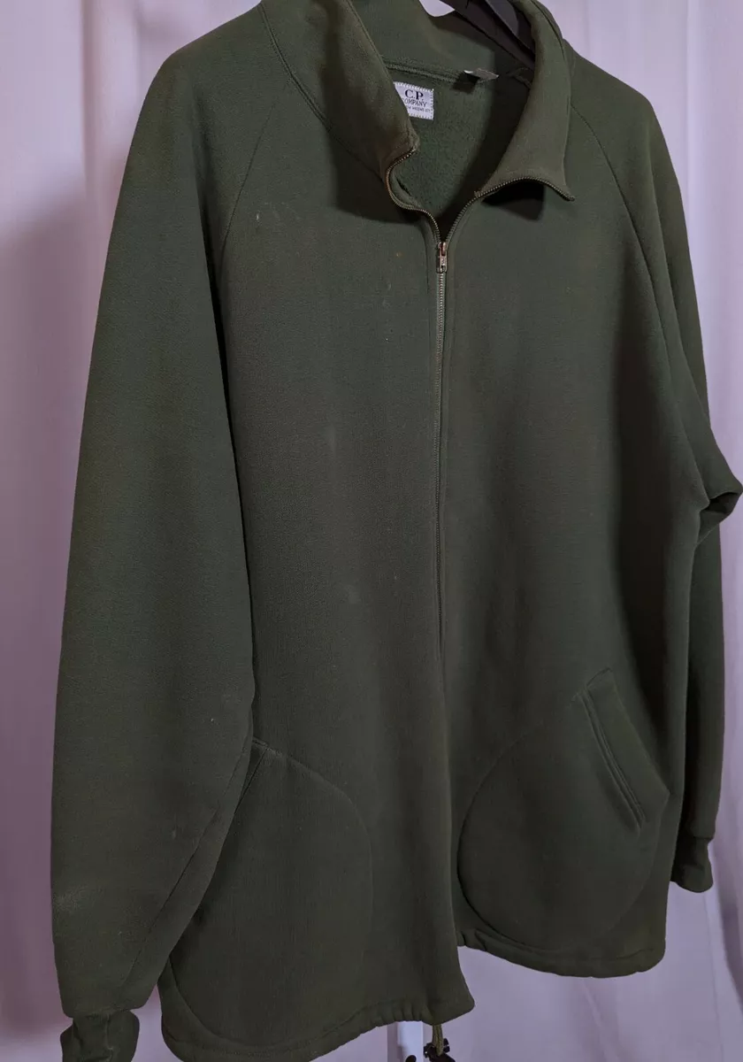 CP Company Ideas by Massimo Osti Vtg 80s Green Faded Sweatshirt Zip Track Jacket
