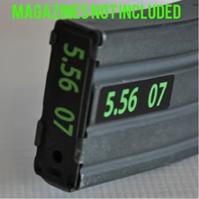 STICKERS for METAL MAGAZINES 5.56 LIME NUMBERED 7-12
