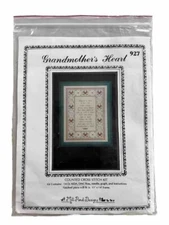 Vintage Counted Cross Stitch 'Grandmothers Heart' Mill Pond Designs #927 NOS