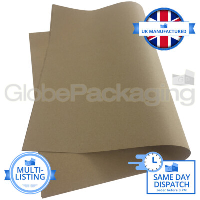STARKE KRAFTPAPIER GESCHENKPAPIERBLÄTTER 500x750 mm (20x30'') 100 % RECYCELBAR 88 G/M²