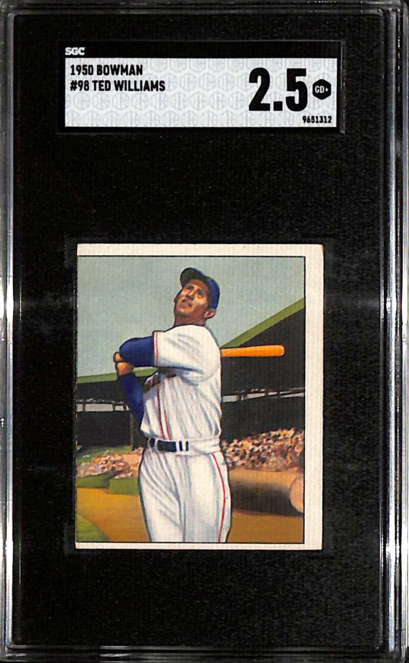 1950 Bowman 98 Ted Williams SGC 2.5 GD+