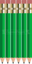 72 Green Half short mini small Golf Hexagon 2 Pencils ExpressPencilsTM