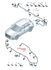 New AUDI Q3 F3 Front Parking Aid Wiring 83A971085F NO IMPORT DUTIES TO 🇺🇸