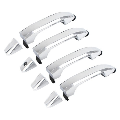 Set of 4 Chrome Exterior Door Handle For 2014-2017 Chevrolet Silverado 1500 - Picture 11 of 16
