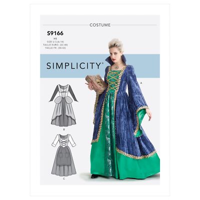 Simplicity 9166 Misses Mittelalterliche Hexe Kostüme Nähen Muster Größen 6-14 &