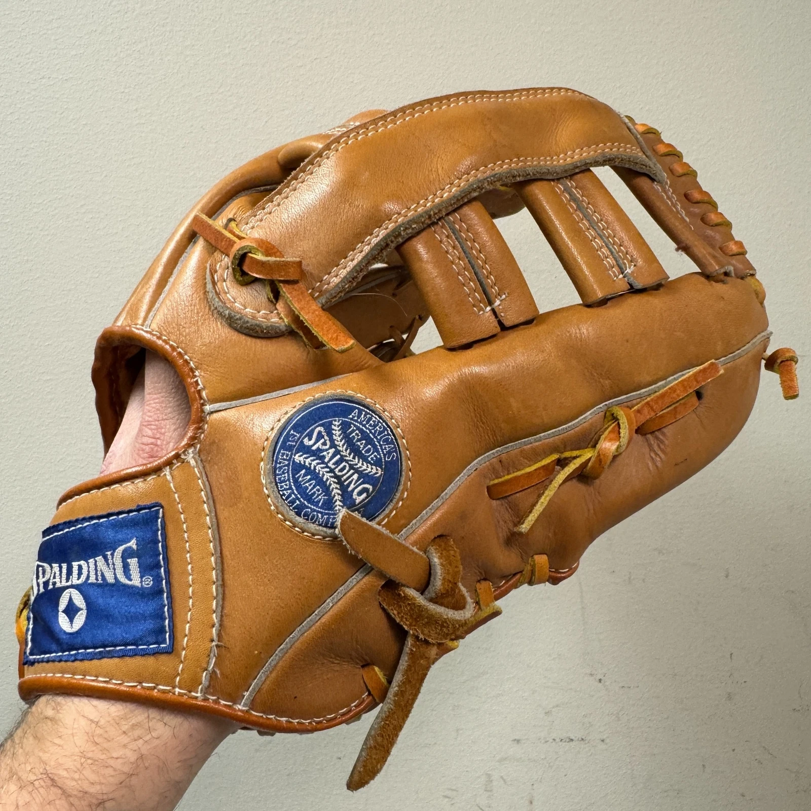 VTG Spalding Hustler Softball Glove Carl Performance Series LEATHER #42 523 RHT