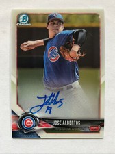 2018 Bowman Chrome Auto JOSE ALBERTOS 1st Bowman RC Chicago CUBS #BCPA-JAL