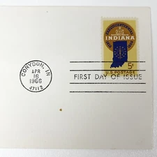 US FDC 1308 Artmaster M 4 1966 Corydon IN 47112 Indiana Statehood