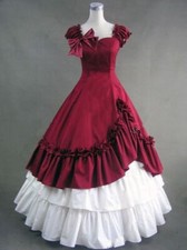 Victorian Belle Fantasy Fairytale Dress Ball Gown Period Halloween Costume  