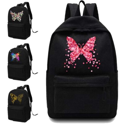 Bedruckte Mädchen Retro Rucksack Rucksack Schule College Reise Laptop Canvas Tasche