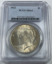 未使用pcgs社MS62アメリカ銀貨、1922年 アメリカ ピースダラー銀貨1922 MS62 PCGS｜Yahoo!フリマ（旧