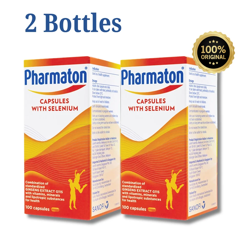 2X Pharmaton Ginseng G115 100 Cápsulas Gel Macio Ginseng Selênio Energético Booster - Imagem 4 de 4