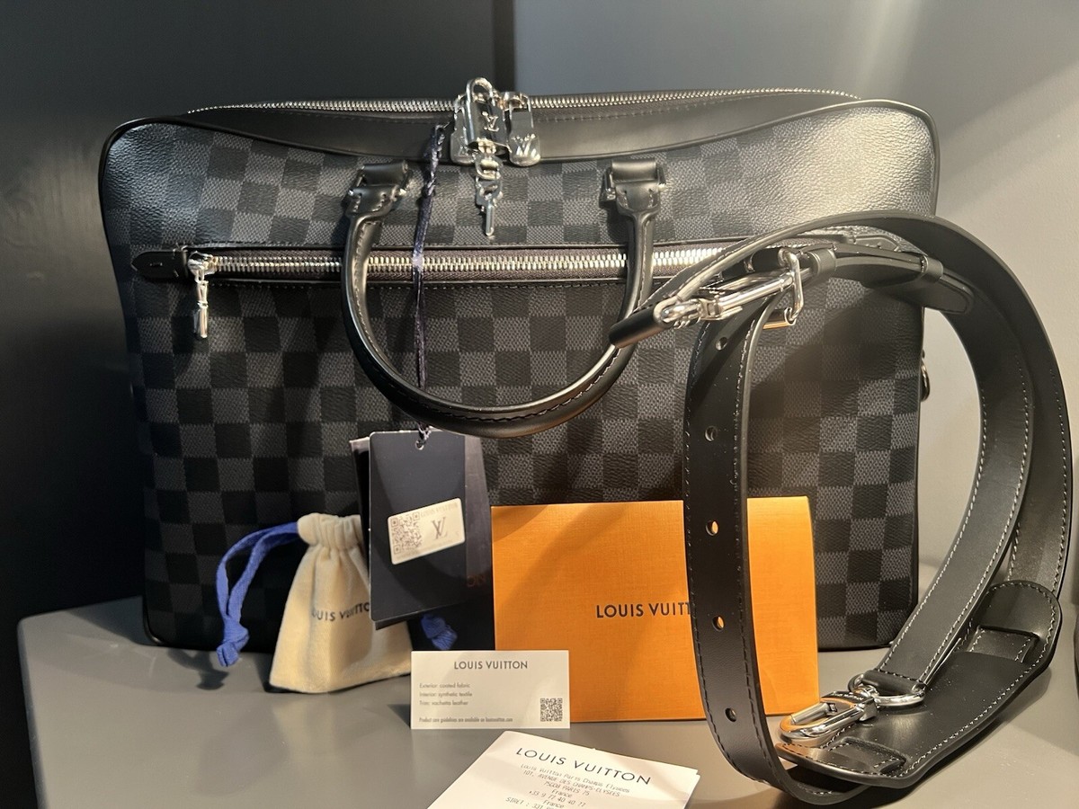 Louis Vuitton Laptop Bag - Porte Document Briefcase - Black Damier