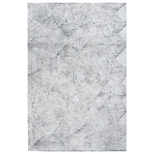 Uttermost Maze 96x120" Hand-tufted Wool Rug in Ivory and Denim Blue - Picture 1 of 3