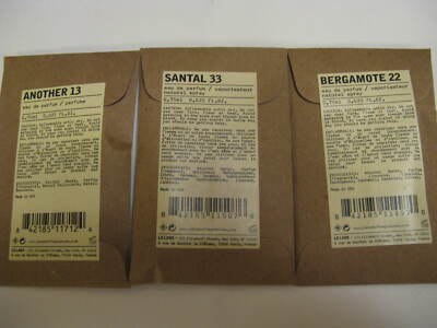 LE LABO eau de parfum samples, 0.025 oz.,new,carded