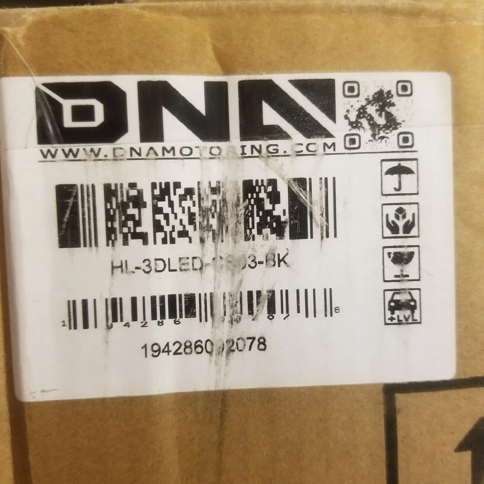 Carcasa negra ADN HL‐3DLEDC803‐BK 03-07 AVALANCHA, FARO SILVERADO + LED DRL Foto 2 de 4