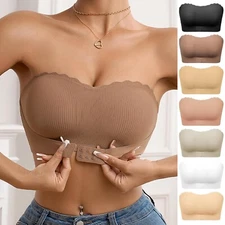 T-Shirt Bra Strapless Bras for Women Plus Size Seamless Strapless Side Support