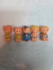 Vintage 1970s Kenner Tree Tots Toy Loose Figures Set of 5 Dad Kids