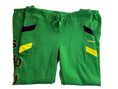 University of Oregon UO Ducks Green Sweatpants. COLOSSEUM Women's Fleece Joggers