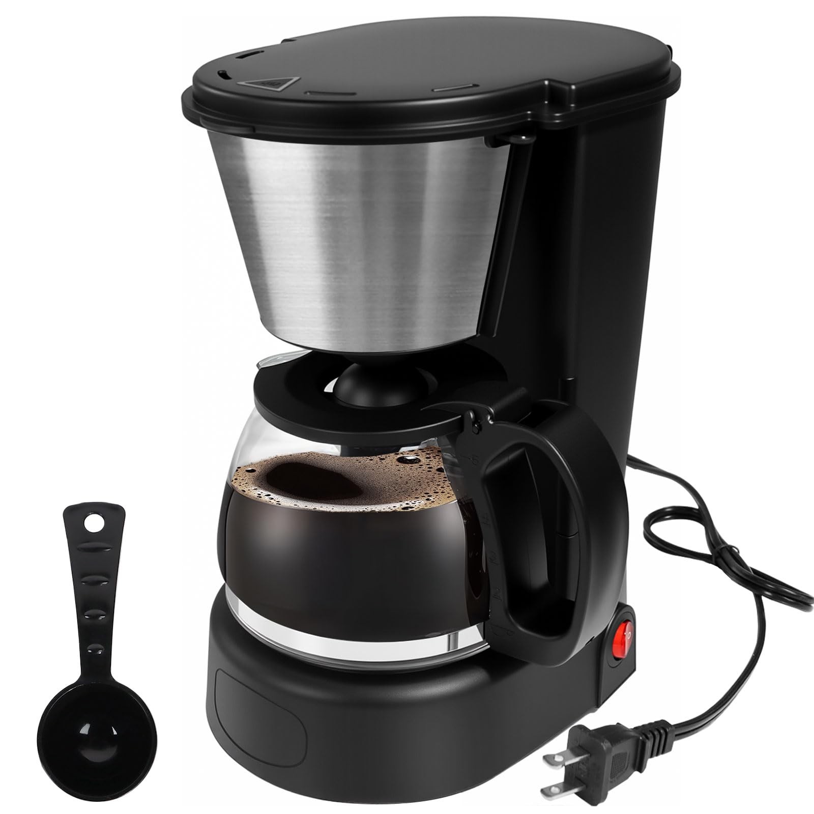 One-touch Anti-drip Coffee Machine With Reusable Filt...