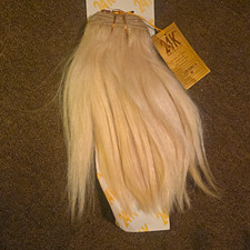 24K Human Hair Weft Extension Straight 60in Platinum Blond LUX EURO 10
