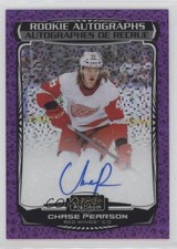 2022-23 O-Pee-Chee Platinum Rookie Violet Pixels 32/99 Chase Pearson Auto 18ug