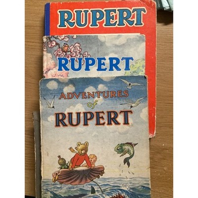 Rupert Bär Bücher Konvolut Vintage Rupert Annuals Adventures of Rupert Restposten