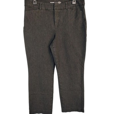 Old Navy Pixie Straight High Rise Pants Size 14 Charcoal Grey Stretch Trousers