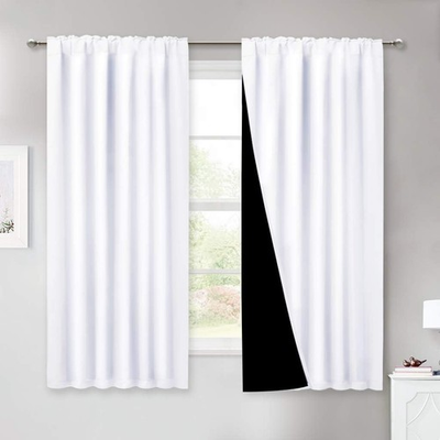 #ad 100% Blackout Window Curtain Panels Cold and Full Light Blocking Drapes with $38.77