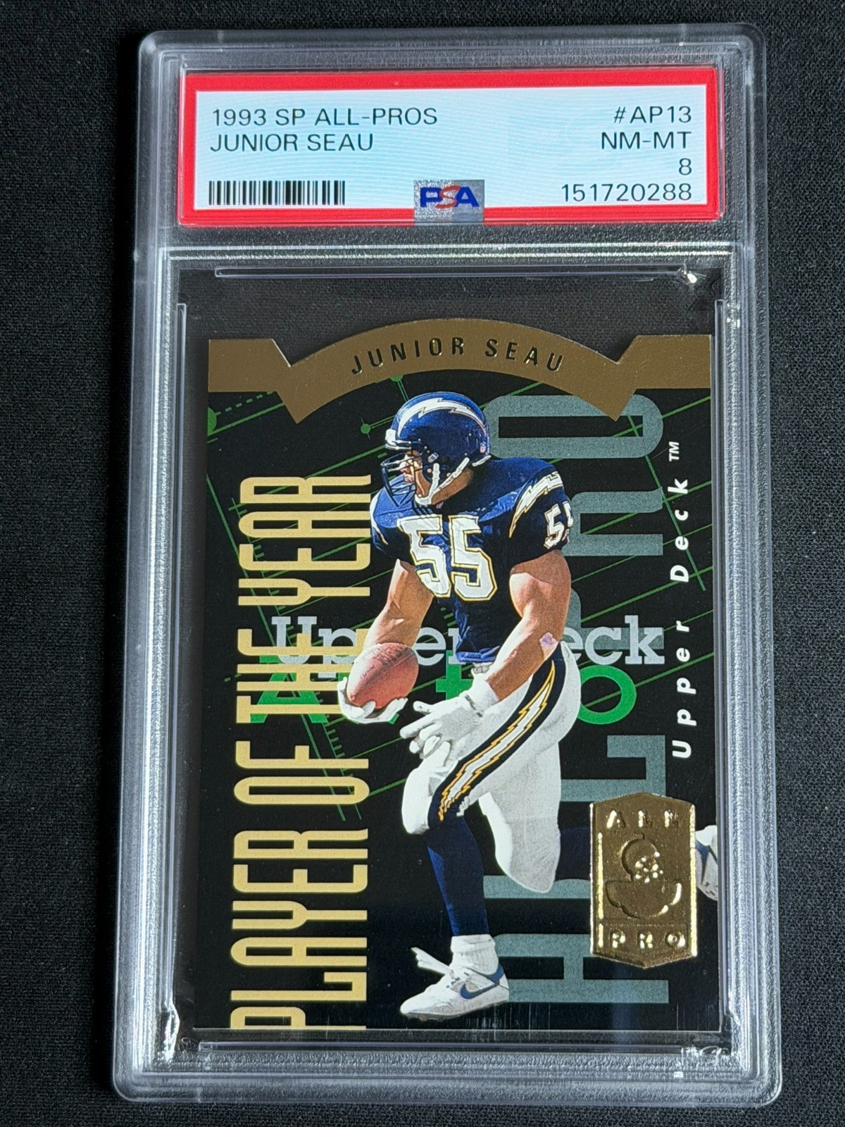1993 SP All-Pros Junior Seau #AP13 PSA Graded Card Chargers INSERT NEW LABEL