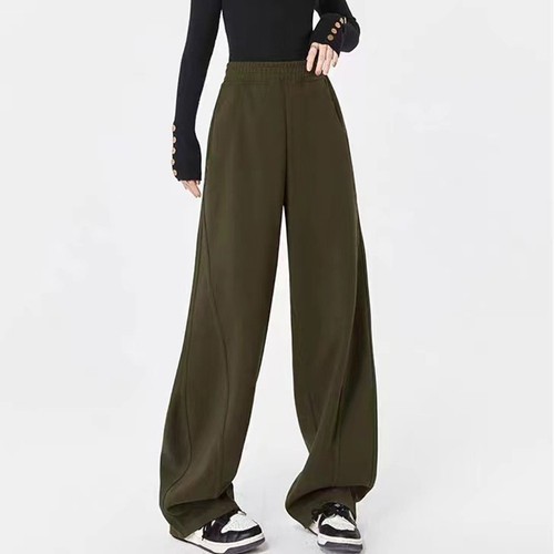 Trendy Wide Leg Sweatpants for Women with Comfortable High Waist Design - Picture 9 of 22