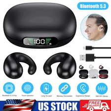 Open Ear Air Conduction Headphones Bluetooth 5.3 Fitness Sports w/ Power Display
