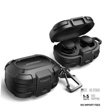 for Bose QuietComfort Earbuds Protective Case with Drop-Proof Lock, Black