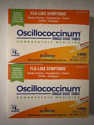 [2 Packs] Oscillococcinum Homeopathic Flu-Like Symptom Relief By Boiron Exp 2030
