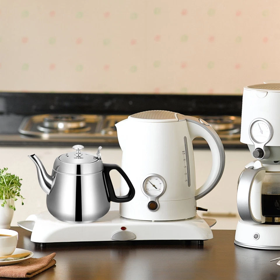 Hervidor de agua de metal | Hervidor de agua de 1,5 L con colador olla para té café Foto 4 de 4